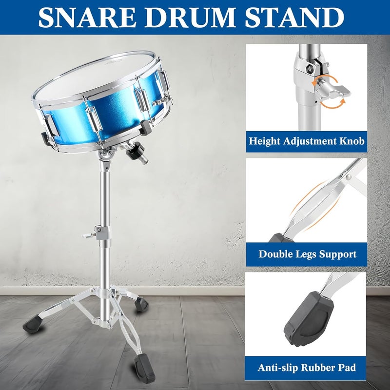 ROWell Snare Drum Stand for 10-14 Drums & Practice Pads,Heavy-Duty 28mm Pipe, Adjustable Height 23.8inch - Perfect for Beginner Drummers - Image 5